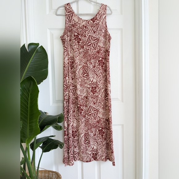 Vintage Hilo Hattie Hawaiian Original Hibiscus Textured Midi Dress - Picture 6 of 11